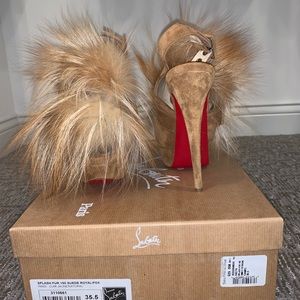 Christian Louboutin SPLASH FUR 150 SUEDE/ROYAL